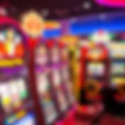 Vibrant and colorful slot machines in a casino