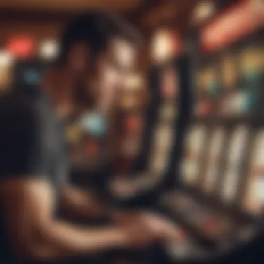 Player engaging with a digital Keno slot machine