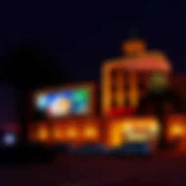 Striking Nighttime Exterior Exterior view of Lake Charles Casino illuminated at night