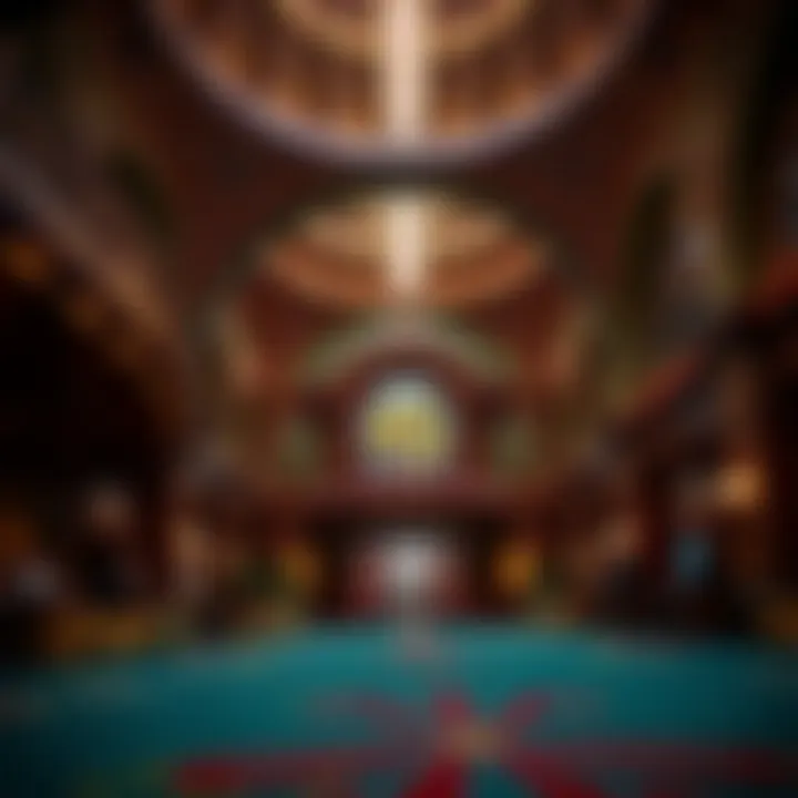 Detailed architectural elements of a renowned Las Vegas casino.