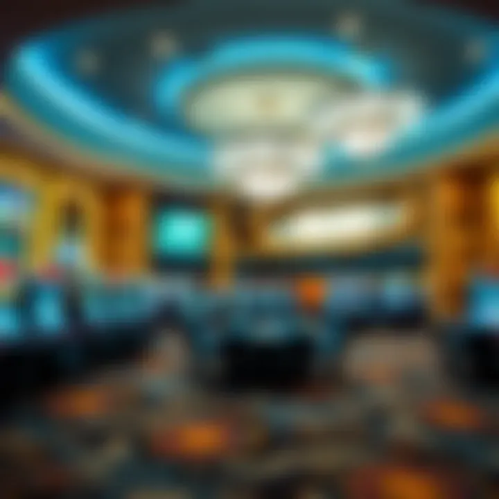 A stylish casino interior featuring modern design and luxury.