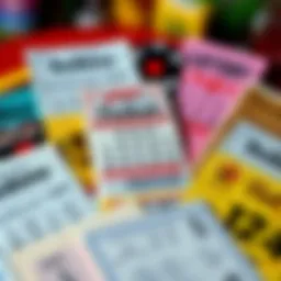 A visual representation of various lottery game tickets in Texas