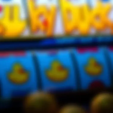 A close-up view of a winning combination with paylines highlighted in Lucky Duck slots