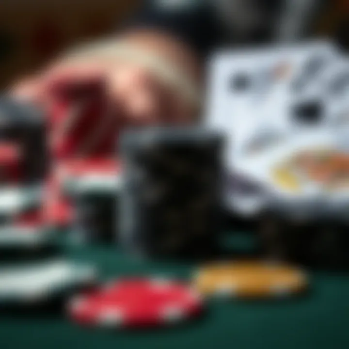 Poker chips and cards