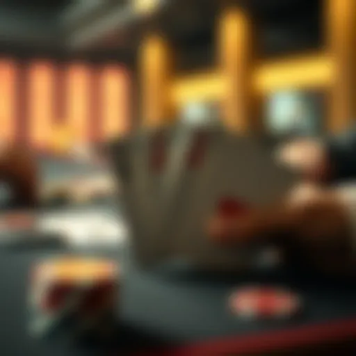 Strategic card arrangement showcasing tactical gameplay in poker