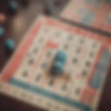 Winning Bingo Card Celebration A close-up of a winning bingo card with celebratory elements