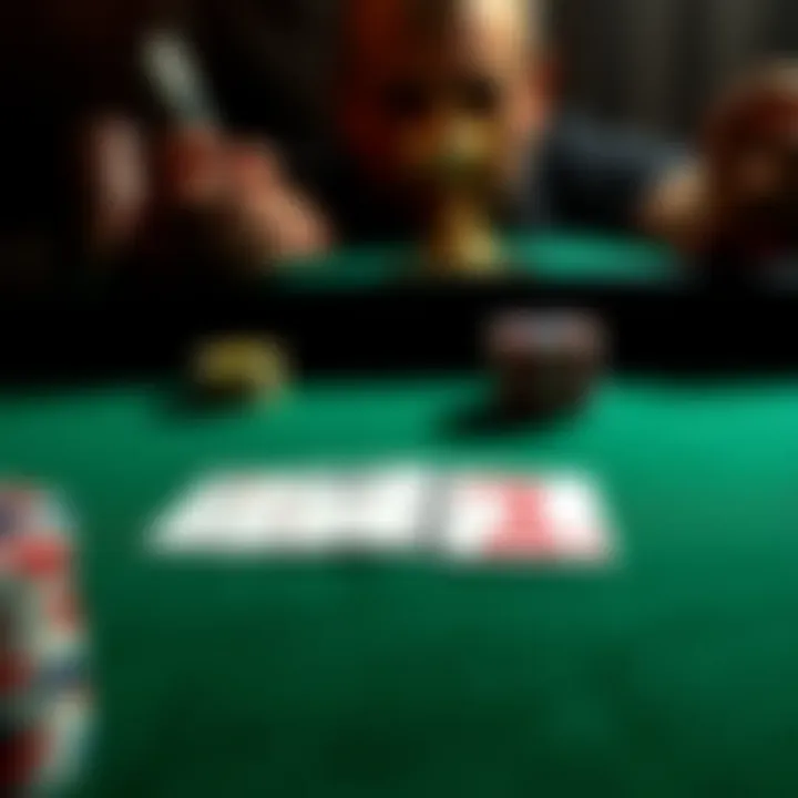 Cards laid out in a winning formation