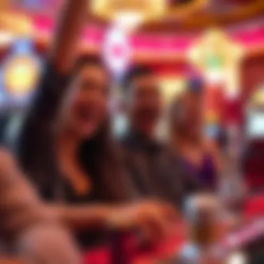 Celebrating Casino Wins Excited individuals celebrating a win at a casino