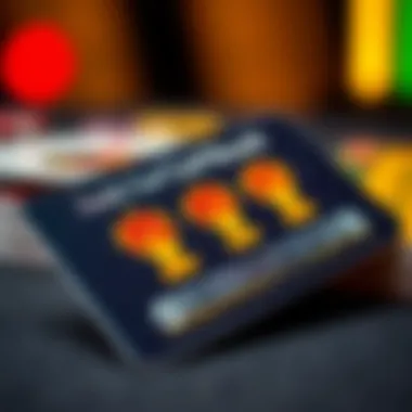 Loyalty Card Rewards Close-up of a loyalty card with rewards symbols