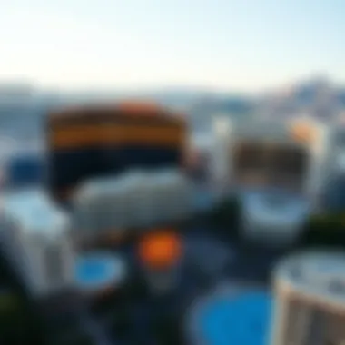 Architectural Wonders of MGM in Las Vegas Aerial view of MGM resorts highlighting their architectural grandeur