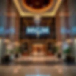 Luxurious lobby of an MGM resort showcasing modern design