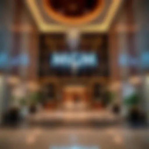 Luxurious lobby of an MGM resort showcasing modern design