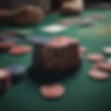 Texas Hold'em Game Setup Illustration of Texas Hold'em game setup with cards and chips