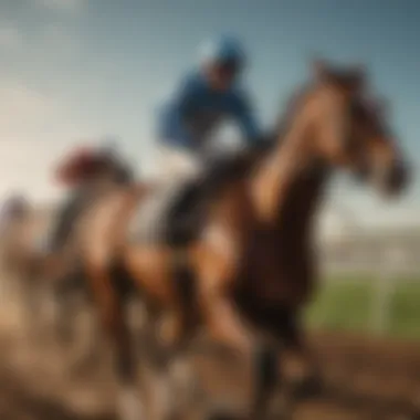 Innovative Technology in Horse Racing A futuristic depiction of technology in horse racing