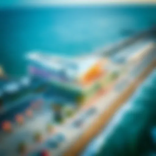 Aerial view of Ocean Casino highlighting its beachfront location