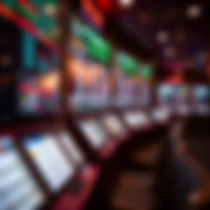 Betting slips and race results displayed on screens