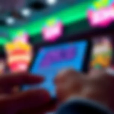 Digital Scratch-Off Experience A digital scratch-off lottery ticket displayed on a smartphone screen, illustrating the modern gaming experience.