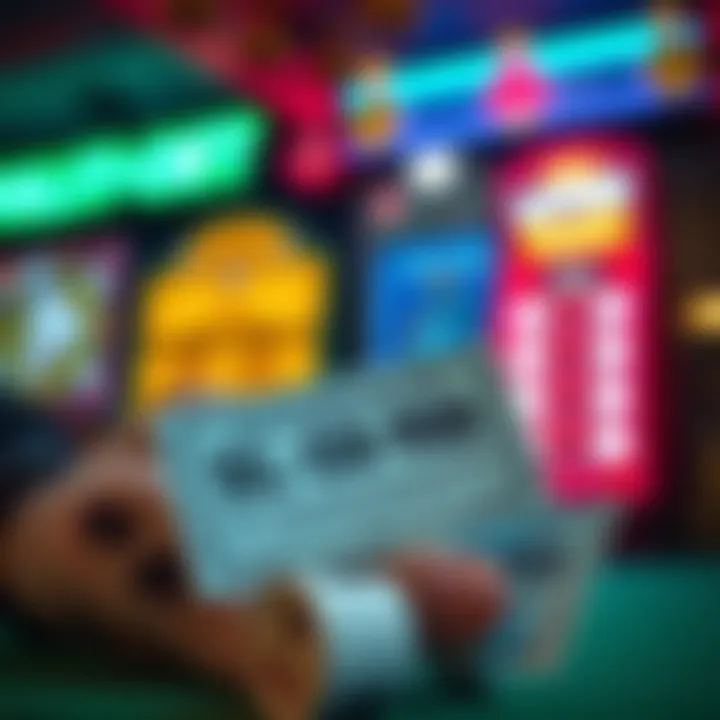 A conceptual illustration of the psychological appeal of scratch-off lottery games, emphasizing excitement and anticipation.