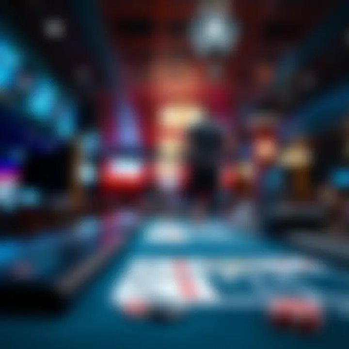 Registration desk at poker event