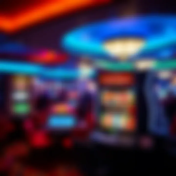 Vibrant casino floor filled with gaming tables and slot machines at Rivers Casino Schenectady