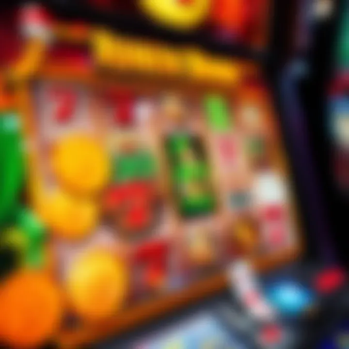 A detailed view of the slot machine's bonus features and rewards