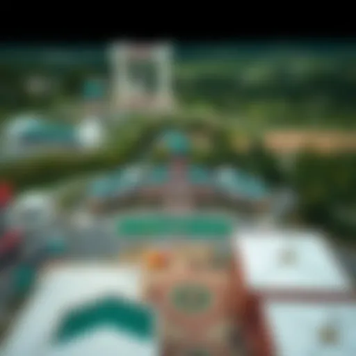 Aerial view of Saratoga Casino and Raceway showcasing its grandeur and surrounding landscape