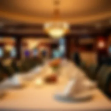 Elegant dining experience at Saratoga Casino, emphasizing high-quality customer service