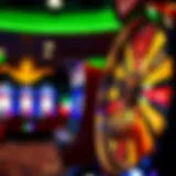 Visual representation of a spin the wheel slot machine in action