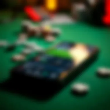 Close-up of a mobile device showcasing a sports betting app