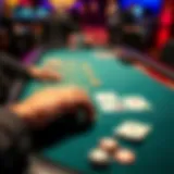 Illustration of blackjack table layout