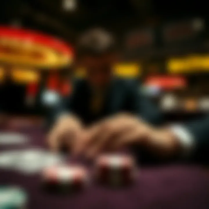 Visual representation of risk management in blackjack