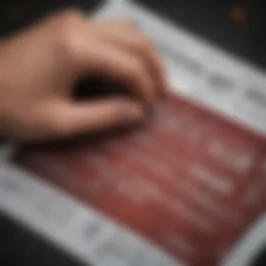Engaging with Scratch-Off Tickets Close-up of a scratch-off ticket being scratched
