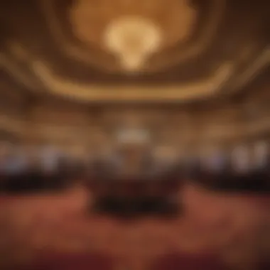 Luxurious casino lobby showcasing opulence