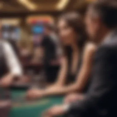 Engaging with Casino Hosts for Exclusive Perks Player interacting with a casino host for benefits