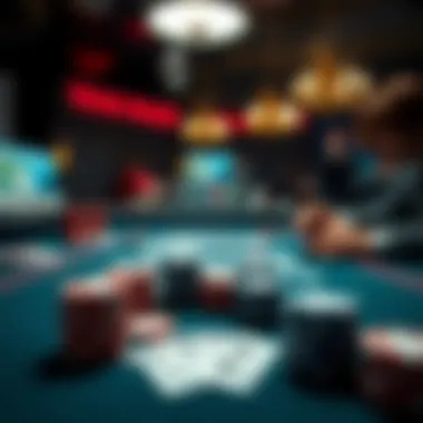 The Excitement of Texas Holdem Betting Poker table with chips and cards
