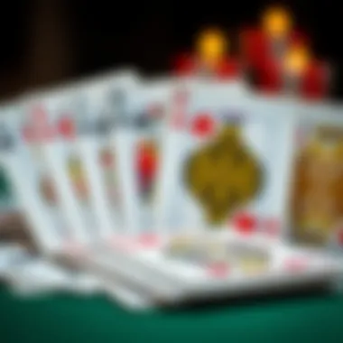 Aesthetic arrangement of playing cards showcasing their intricate designs