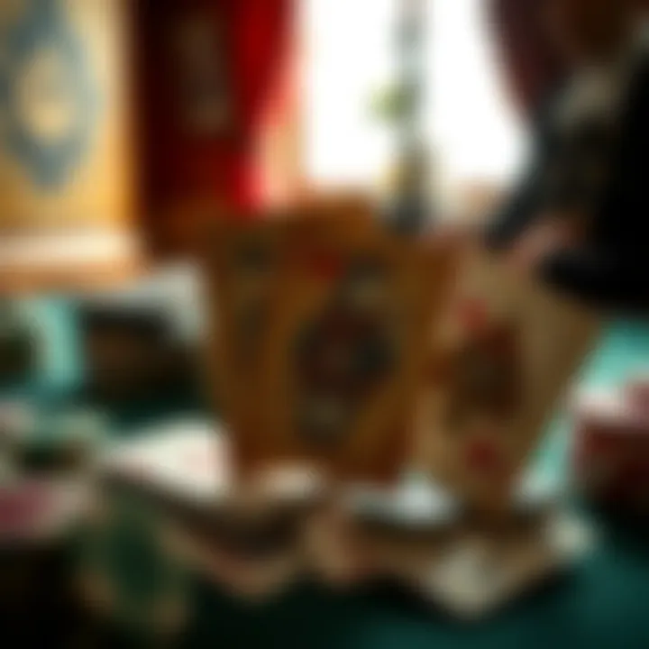 A historical depiction of playing cards illustrating their cultural significance