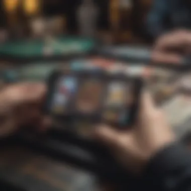 Mobile Gaming Interface A vibrant mobile gaming interface showcasing various card games.