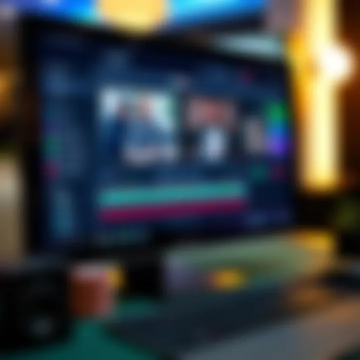 A computer screen displaying editing software used for poker video production.