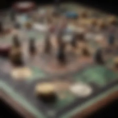 Complexity of Strategy in Board Games A strategic board game layout showcasing complex elements.