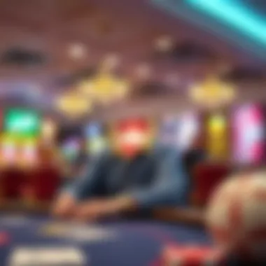 Promoting Responsible Gambling A serene setting emphasizing responsible gambling practices
