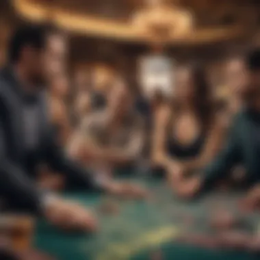 Casino Gaming Experience Group of diverse individuals enjoying a casino gaming table