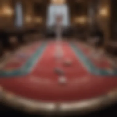 An Elegant Baccarat Setup Elegant baccarat table set for a game