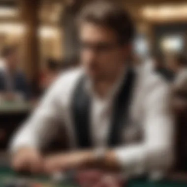 The Mind of a Strategic Baccarat Player Strategic baccarat player deep in thought