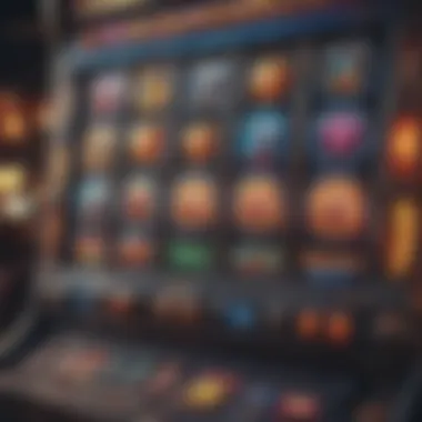 Vibrant Online Slot Machine Design Colorful online slot machine interface showcasing various symbols