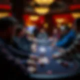 A high-stakes poker table showcasing intense competition