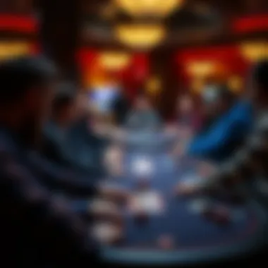A high-stakes poker table showcasing intense competition