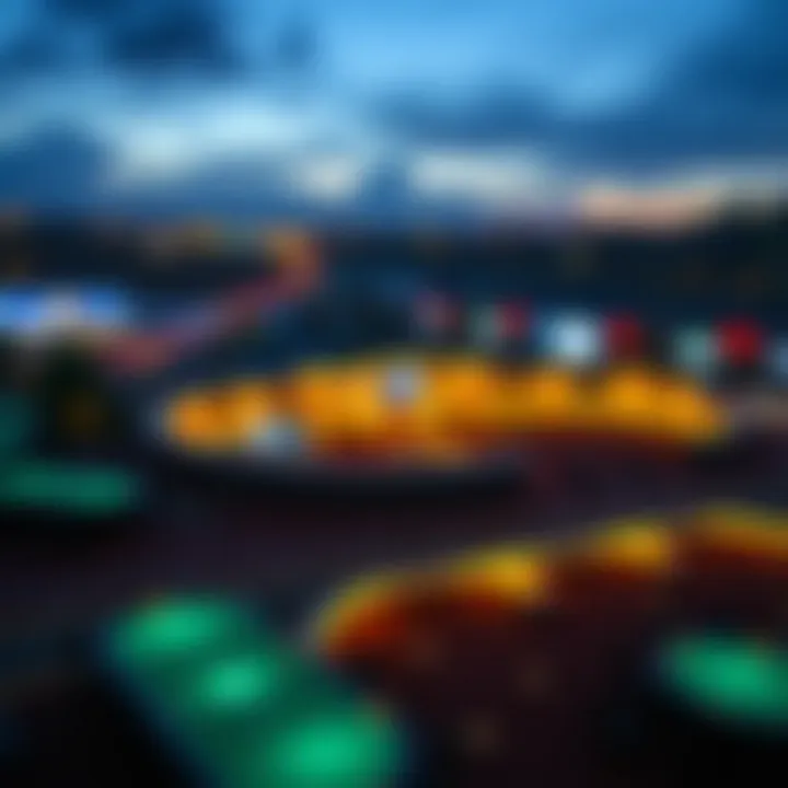 An aerial view of the Thunder Valley venue during a tournament