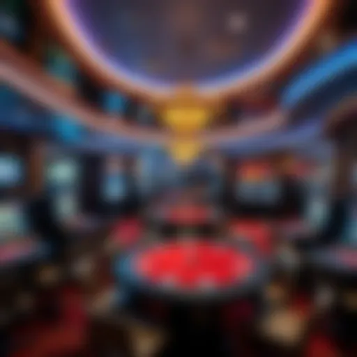 Luxurious gaming area with elegant decor