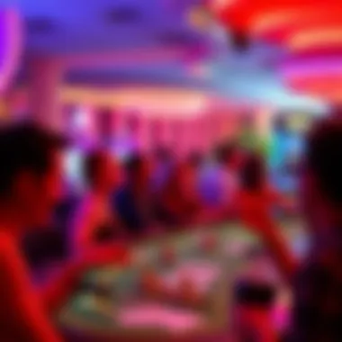 Vibrant nightlife scene at a casino resort